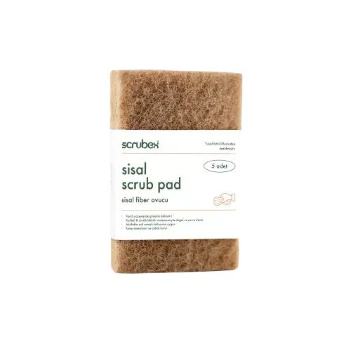 sisal scrub pad transparent