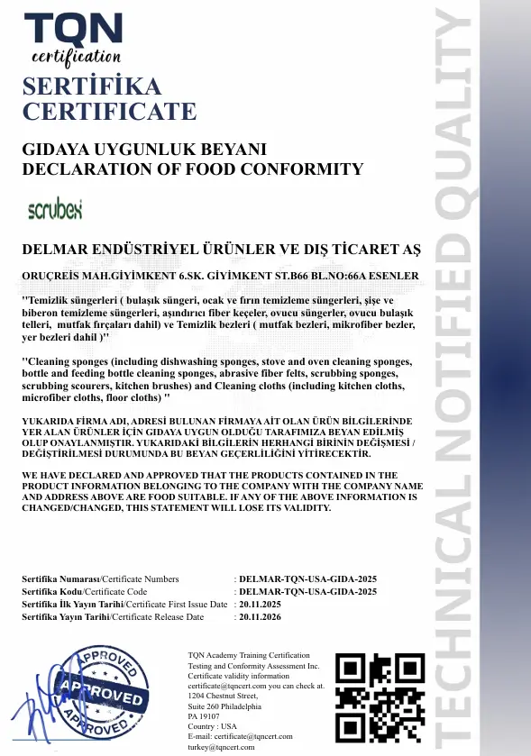 Gıdaya Uygunluk Belgesi